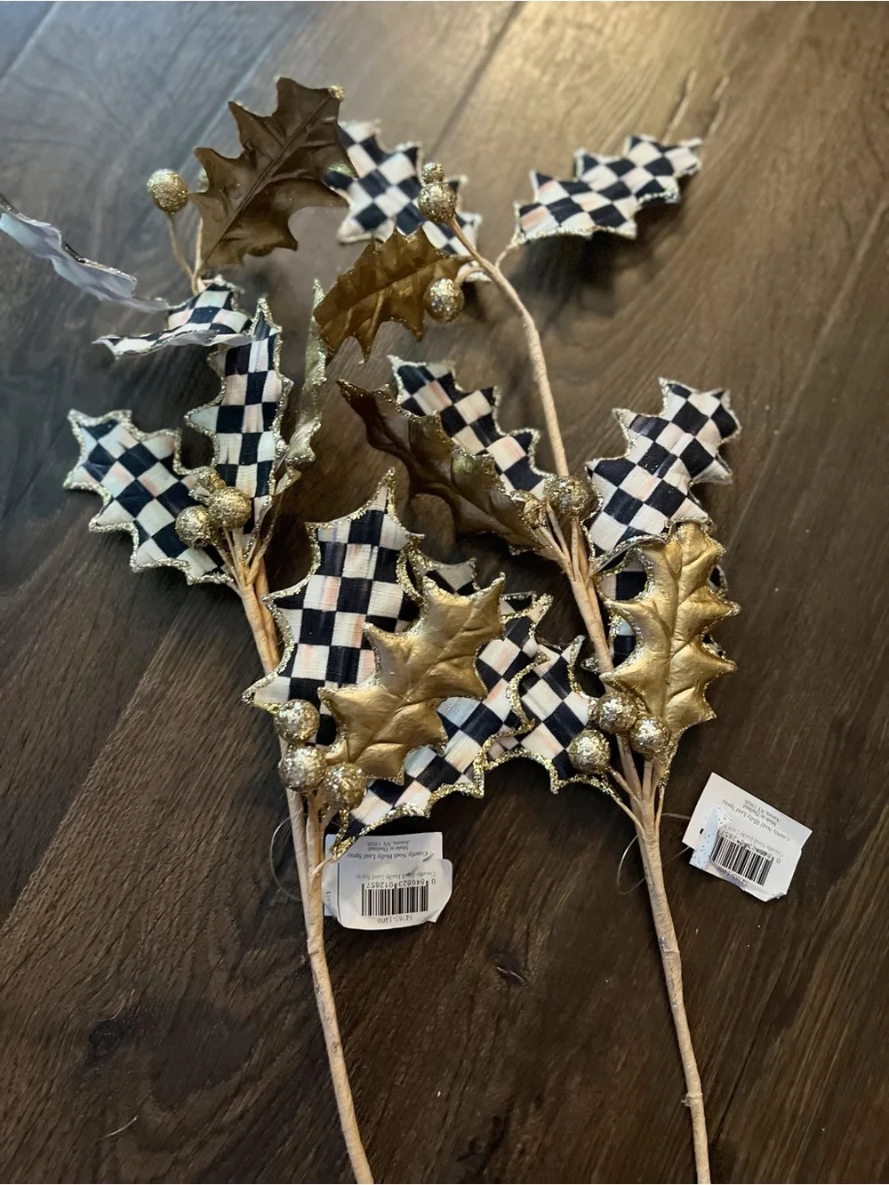 Mackenzie-Childs Poinsettia Holly Stem Bundle